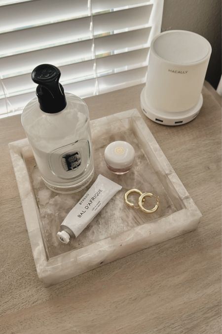 Love this marble catchall I leave next to my bedside! StylinAylinHome 

#LTKhome #LTKstyletip