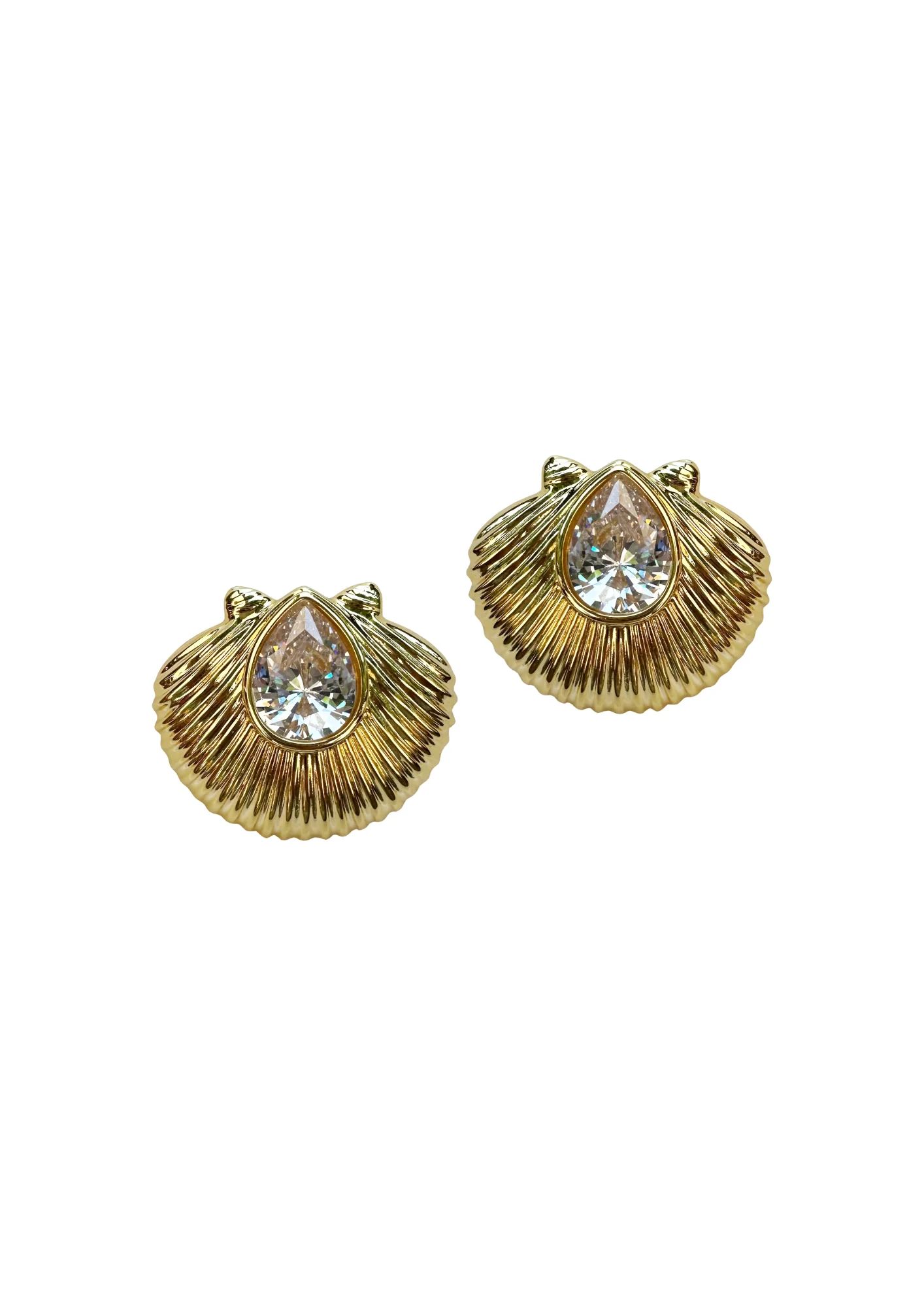 Golden Seashell Stud | Nicola Bathie Jewelry