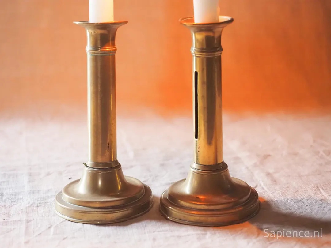 Pair of antique French brass candle holders | Etsy (US)