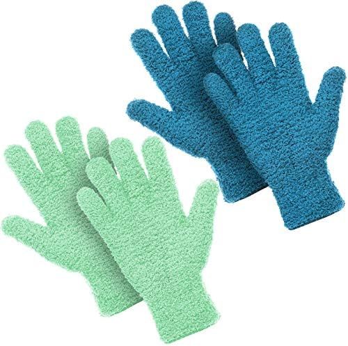 2 Pairs Microfiber Auto Dusting Cleaning Gloves Washable Cleaning Mittens for Kitchen House Clean... | Amazon (US)