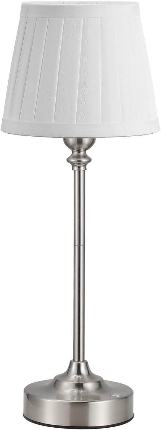 Kakanuo Cordless Table Lamp Rechargeable Silver - 1 Pack 4000mAH Battery Operated Lamp for Decor,... | Amazon (US)
