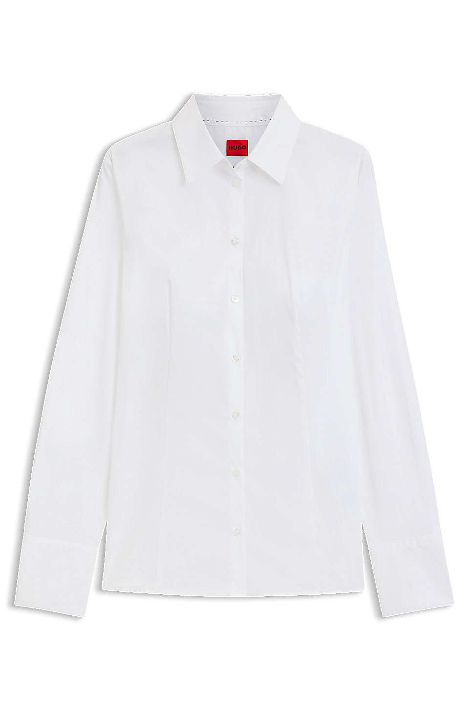 Slim-Fit Bluse aus bügelleichter Popeline | Hugo Boss DE