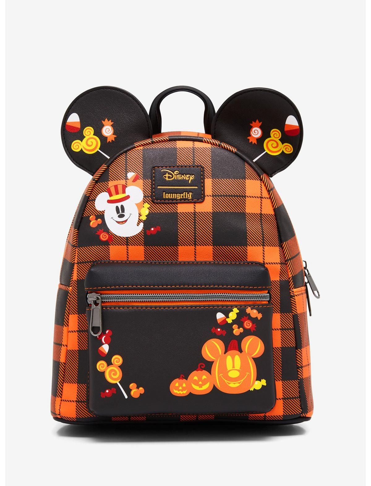 Loungefly Disney Halloween Plaid Mickey Mouse Ears Mini Backpack | Hot Topic | Hot Topic