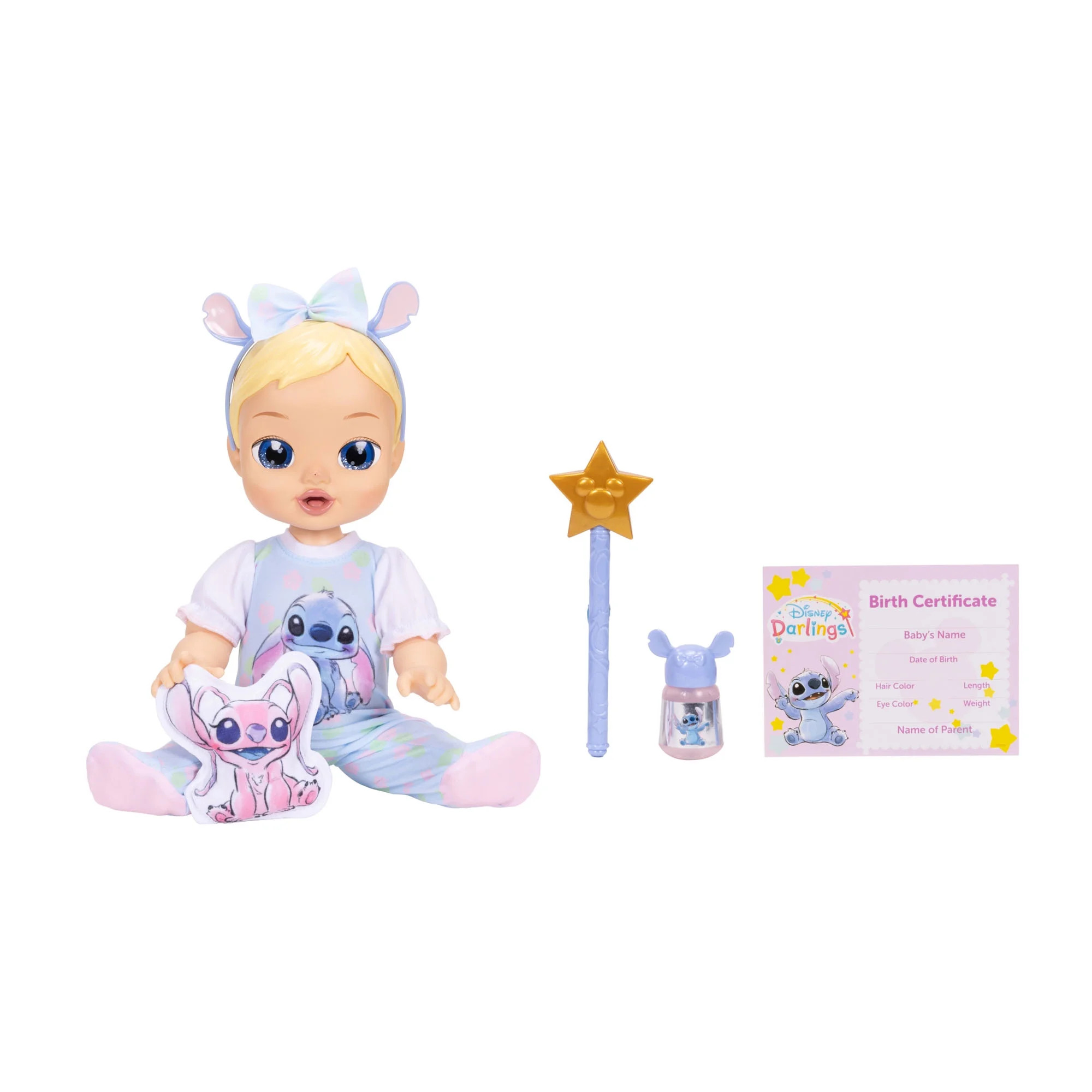 Disney Darlings Deluxe Stitch Feature Blue Eye Baby Doll for Child Ages 2+ - Walmart.com | Walmart (US)