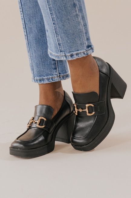 Black Slip-On Loafer Platforms | Magnolia Boutique