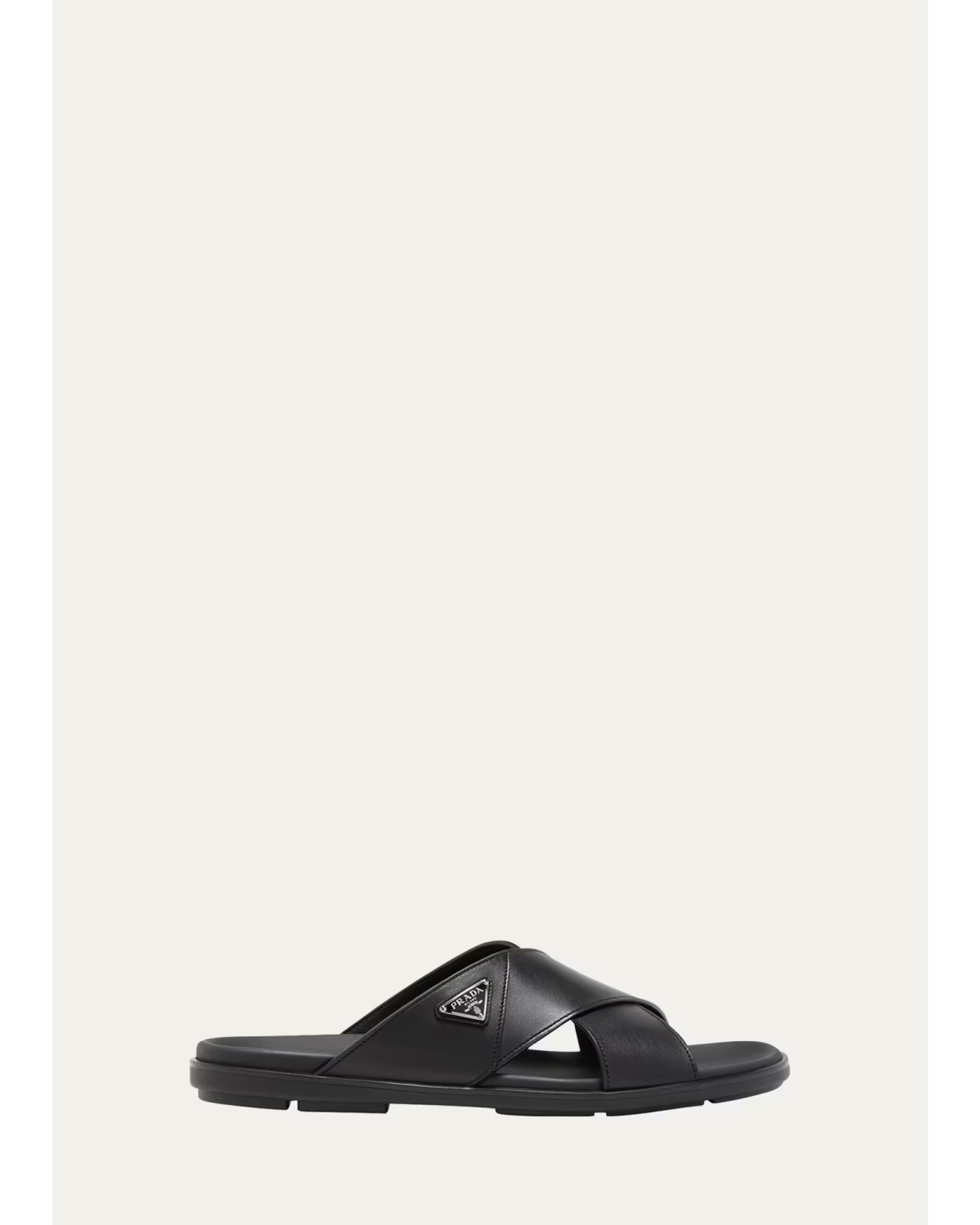 Men's Leather Crisscross Slide Sandals | Bergdorf Goodman