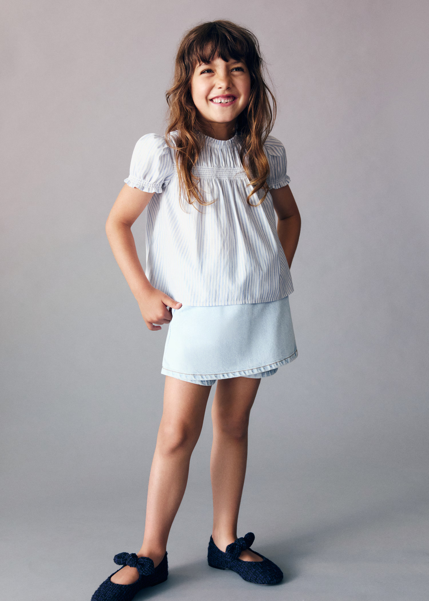 Ruched striped blouse | Mango (US/MX/AU)