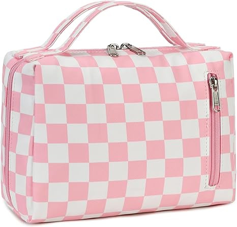 Bluboon Makeup Bag Zipper Pouch Travel Portable Cosmetic Bag Organizer for Women and Girls | Amazon (US)