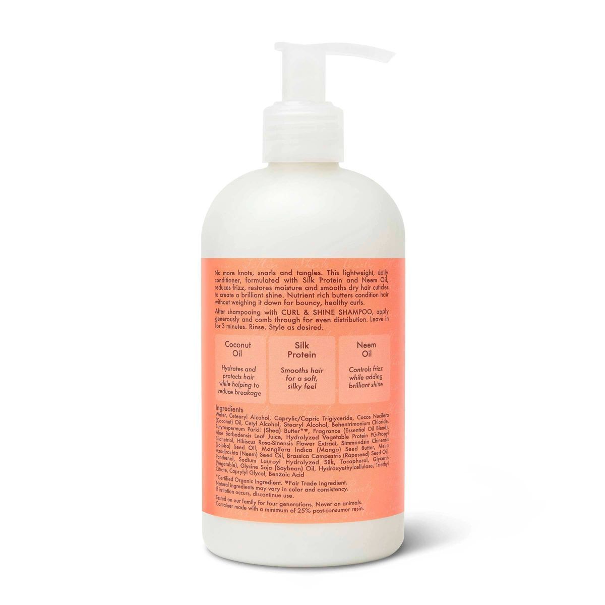 SheaMoisture Coconut & Hibiscus Curl & Shine Conditioner For Thick Curly Hair | Target