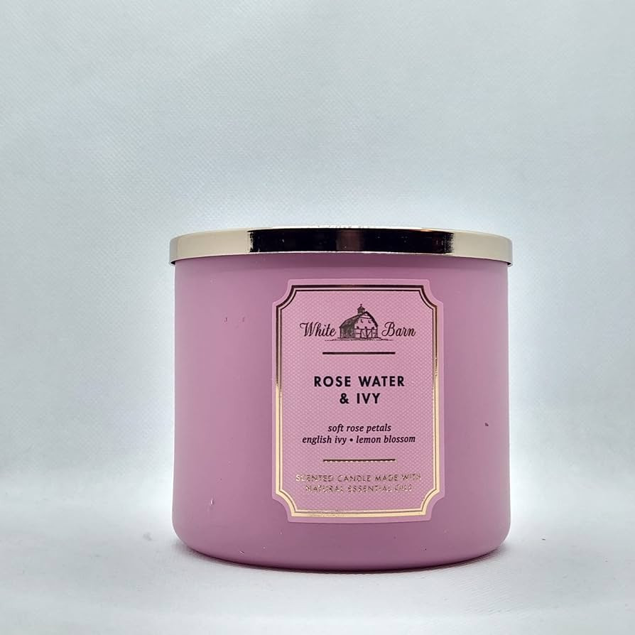 Bath & Body Works, White Barn 3-Wick Candle w/Essential Oils - 14.5 oz - New Core Scents! (Rose W... | Amazon (US)