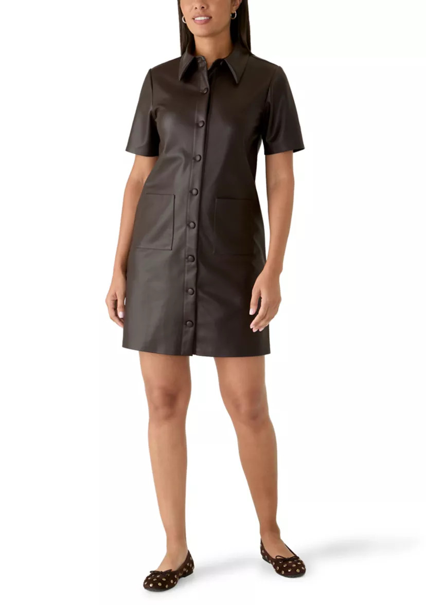 Women's Short Sleeve Collar Dress | Belk