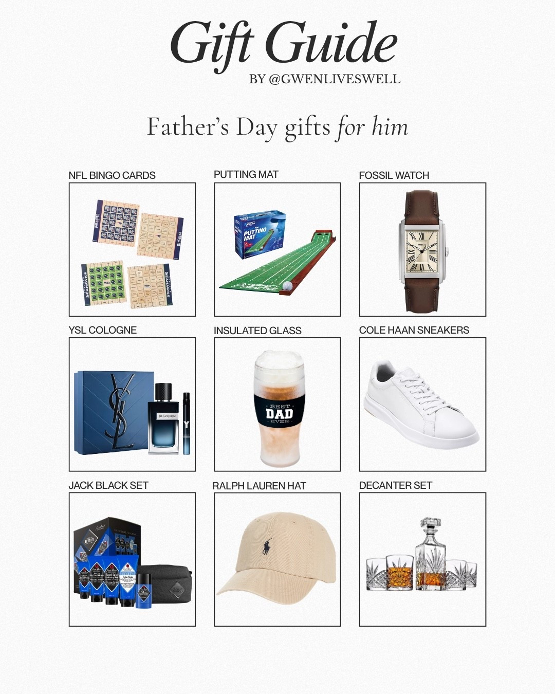 Father’s Day is almost here! 🎁 

Whether he’s into golf, grooming, style, sports, or a good glass of whiskey, I rounded up some thoughtful gifts he’ll actually use. Shop all my favorite picks here! 

#LTKMens #FathersDayGiftGuide #LTKGiftGuide

#LTKMens