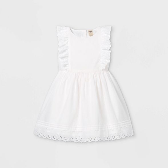 OshKosh B'gosh Toddler Girls' Eyelet Tank Dress - White | Target