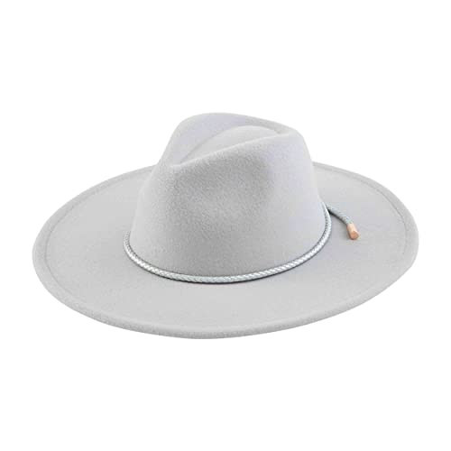 Mud Pie Women's Tied Braid Fedora, Gray, One Size | Amazon (US)