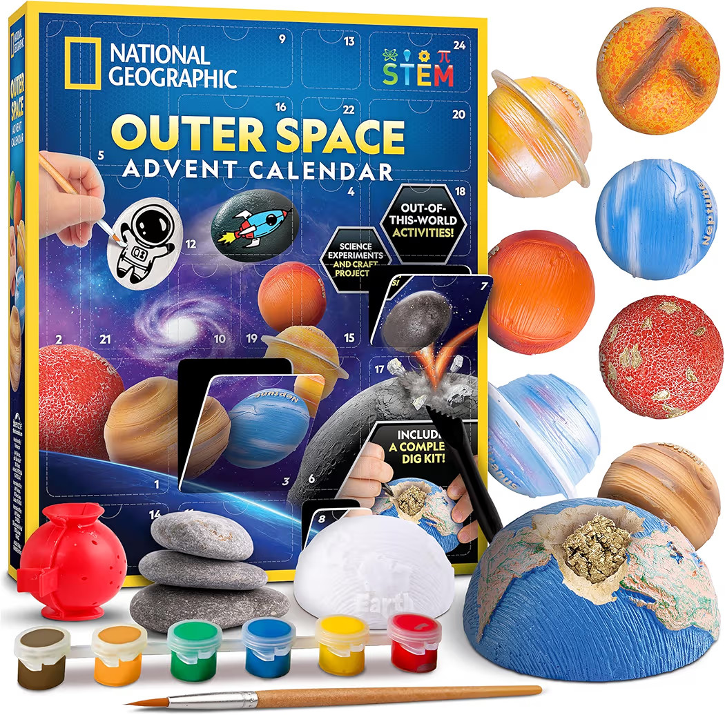 NATIONAL GEOGRAPHIC Outer Space Christmas Advent Calendar 2025 for Boys and Girls – 24 Days of ... | Amazon (US)