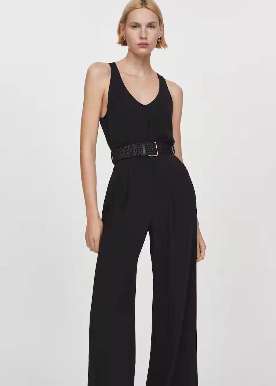 Belt long jumpsuit -  Women | Mango USA | MANGO (US)