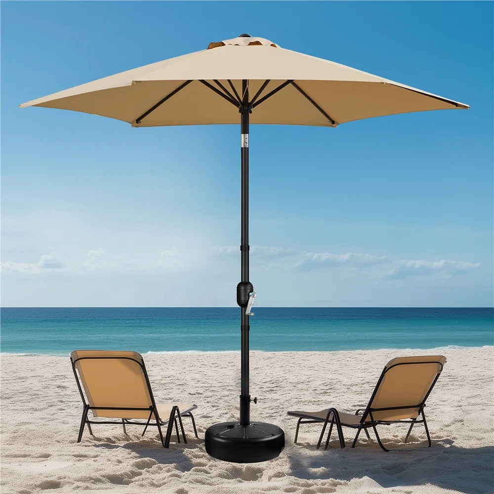 Spirica 95" H Push-Button Tilt Market Umbrella | Wayfair North America