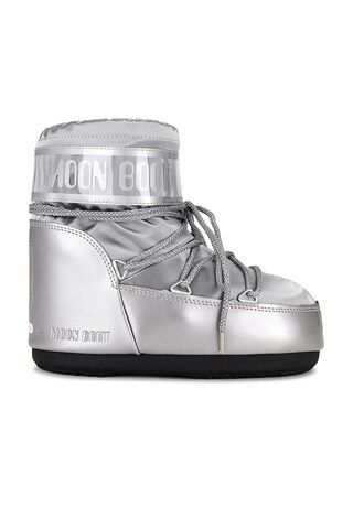 MOON BOOT Icon Low Glance Boot in Silver from Revolve.com | Revolve Clothing (Global)
