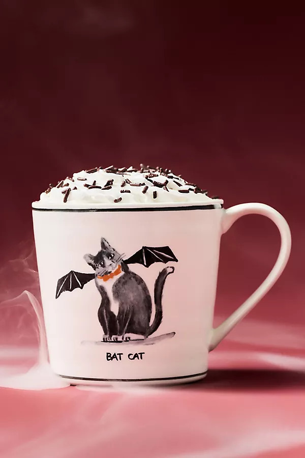 Molly Hatch Stoneware Halloween Cat Mug | Anthropologie (US)