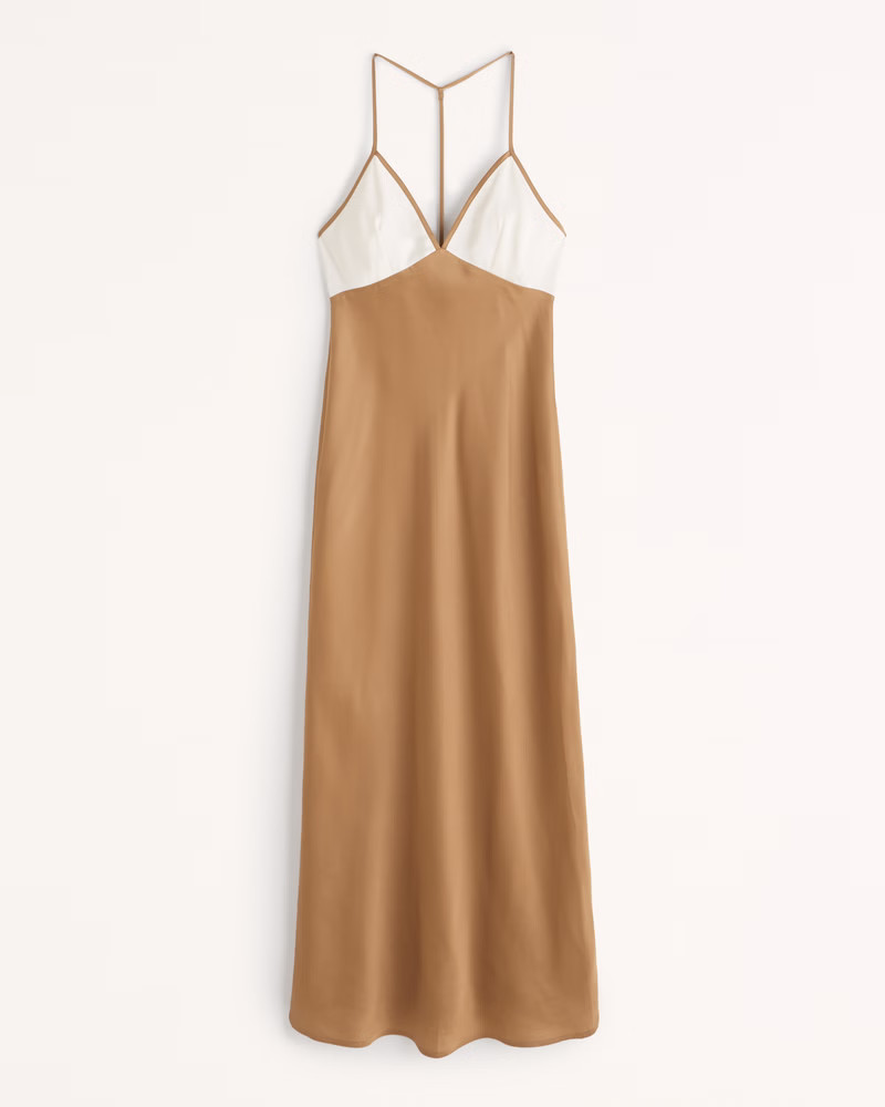 Satin Midi Dress | Abercrombie & Fitch (US)
