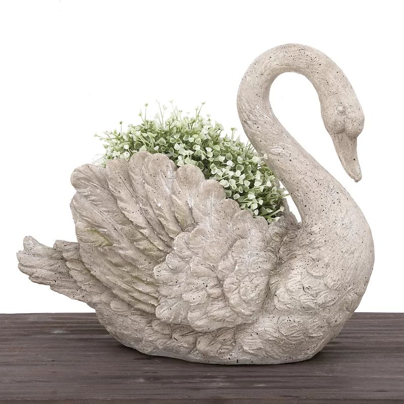 Mamigon Swan Polystone Statue Planter | Wayfair North America