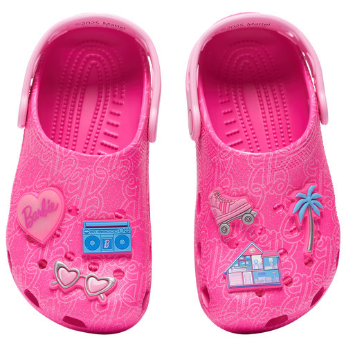 Crocs Girls Crocs Barbie Classic Clogs - Girls' Preschool Shoes Pink/Pink Size 03.0 | Foot Locker (US)