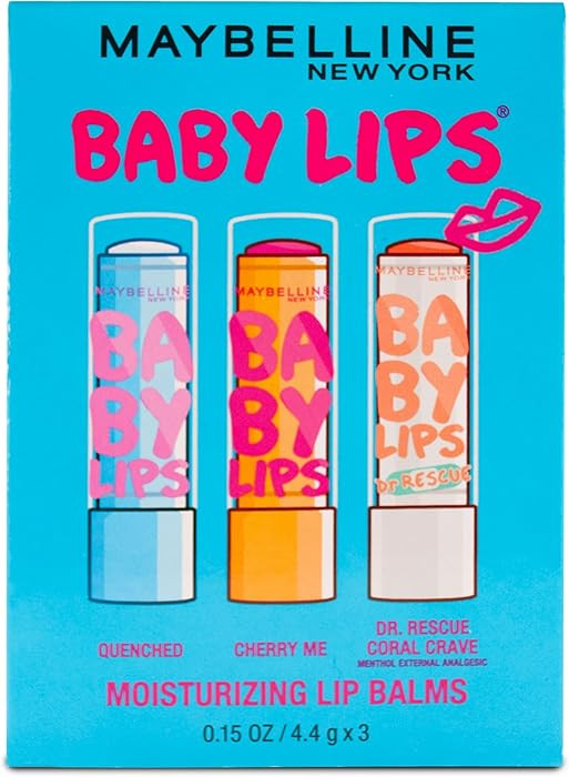 Maybelline New York - Baby Lips | Bálsamo labial hidratante, paquete de 3 unidades, básicos del... | Amazon (US)