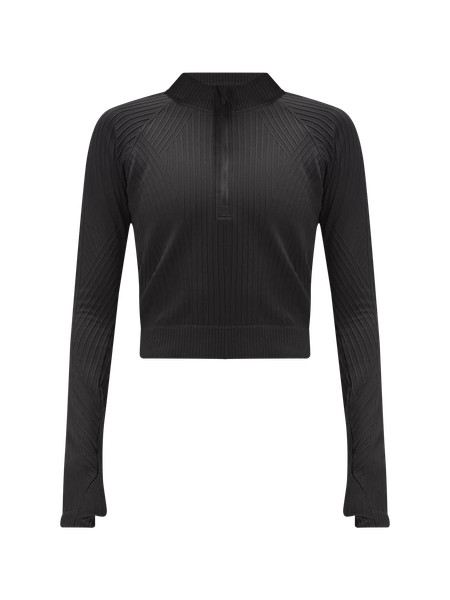 Rest Less Cropped Half Zip | Women's Long Sleeve Shirts | lululemon | Lululemon (US)