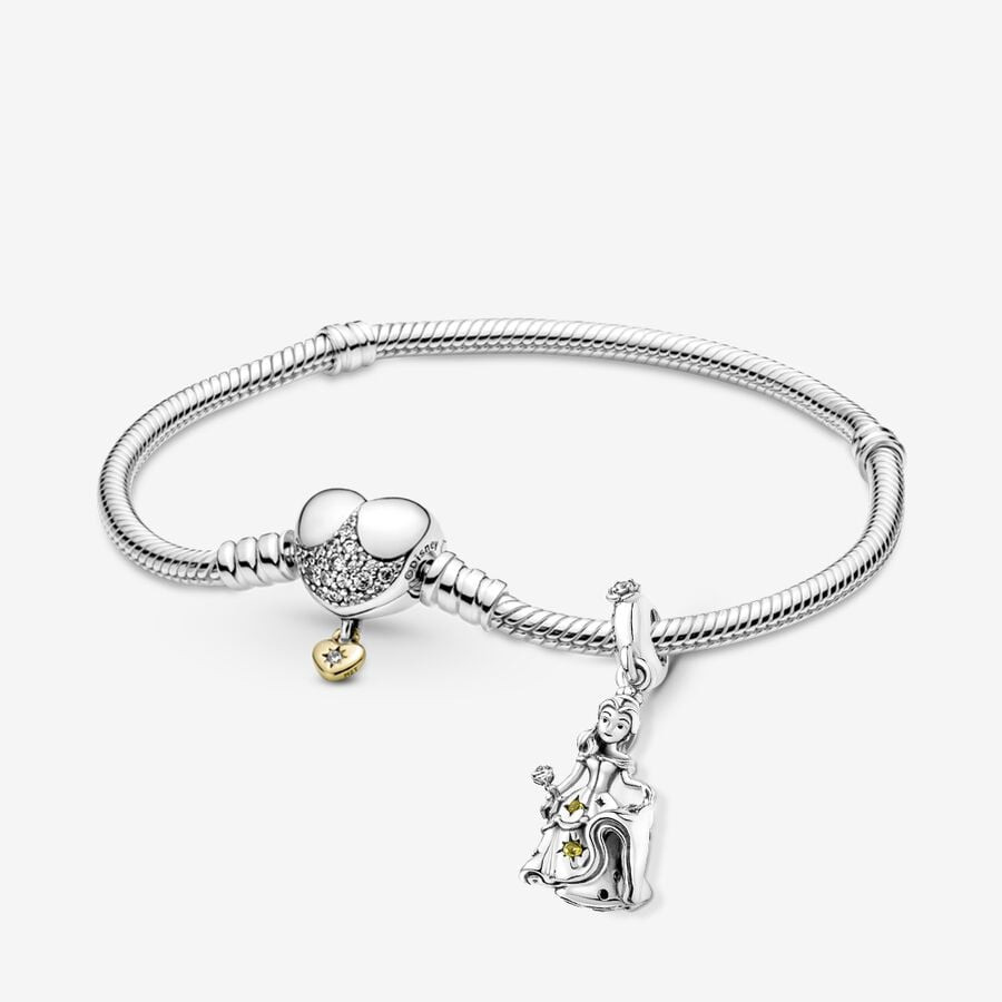 Disney Princess Beauty and the Beast Dancing Belle Charm Bracelet Set | Pandora (US)