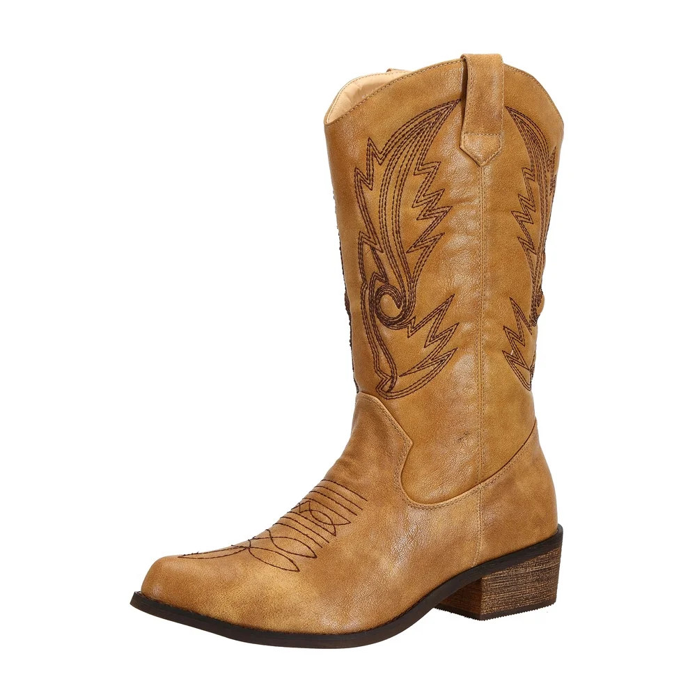 SheSole Women's Cowboy Boots Female Western Cowgirl Wide Calf US Size 10.5 | Walmart (US)