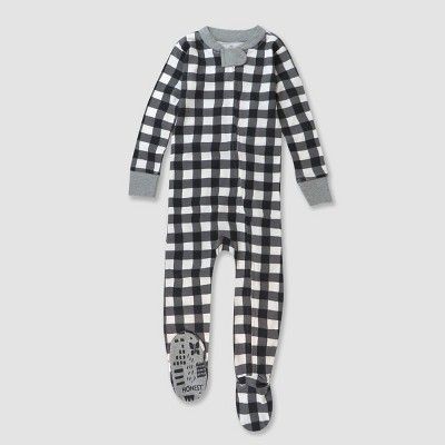 Honest Baby Buffalo Organic Cotton Footed Pajama - Black | Target