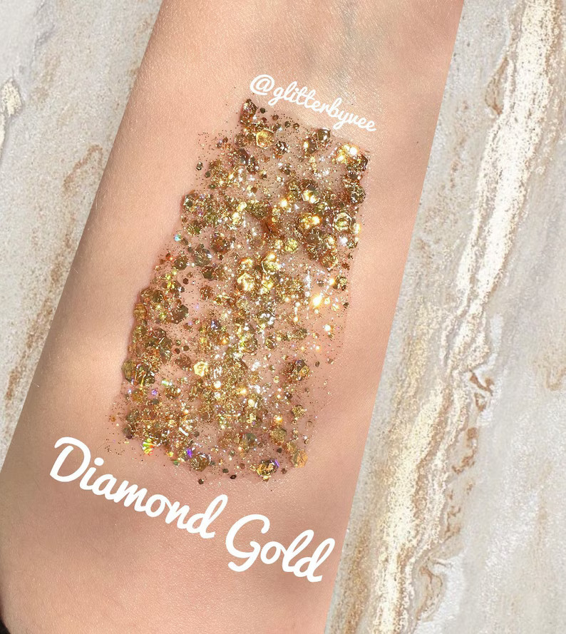 Diamond Gold Hair Glitter Gel Festival/parade/party - Etsy | Etsy (US)