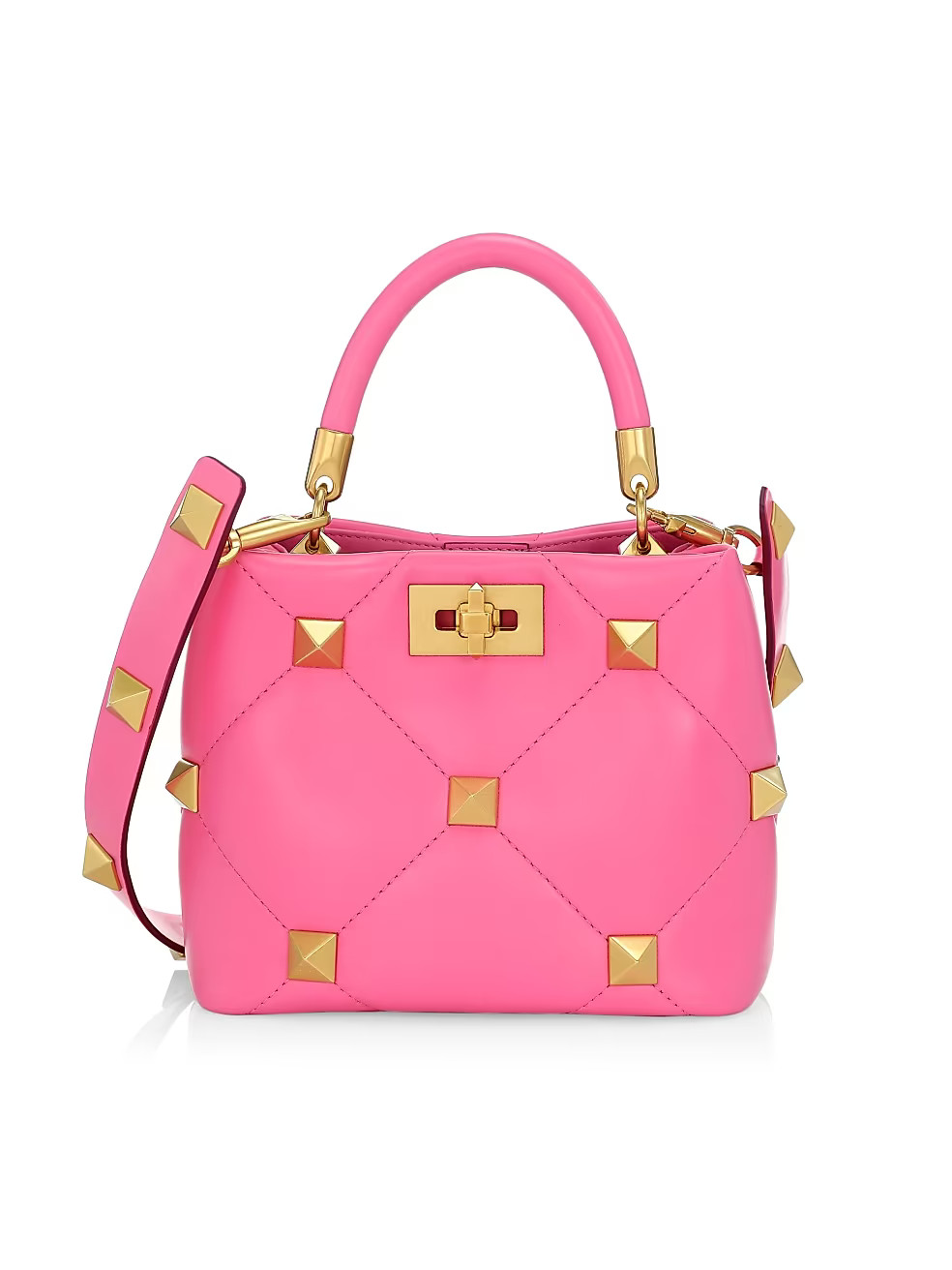 Small Roman Stud Leather Top Handle Bag | Saks Fifth Avenue