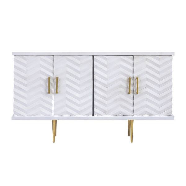 Elk Home Brendle Whitewash Wood 61.5 Inch Wide Credenza | Bed Bath & Beyond