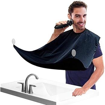 Beard Catcher - Large Beard Shaving Apron Cape with Suction Cups - Unique Gifts for Men Father Hu... | Amazon (UK)
