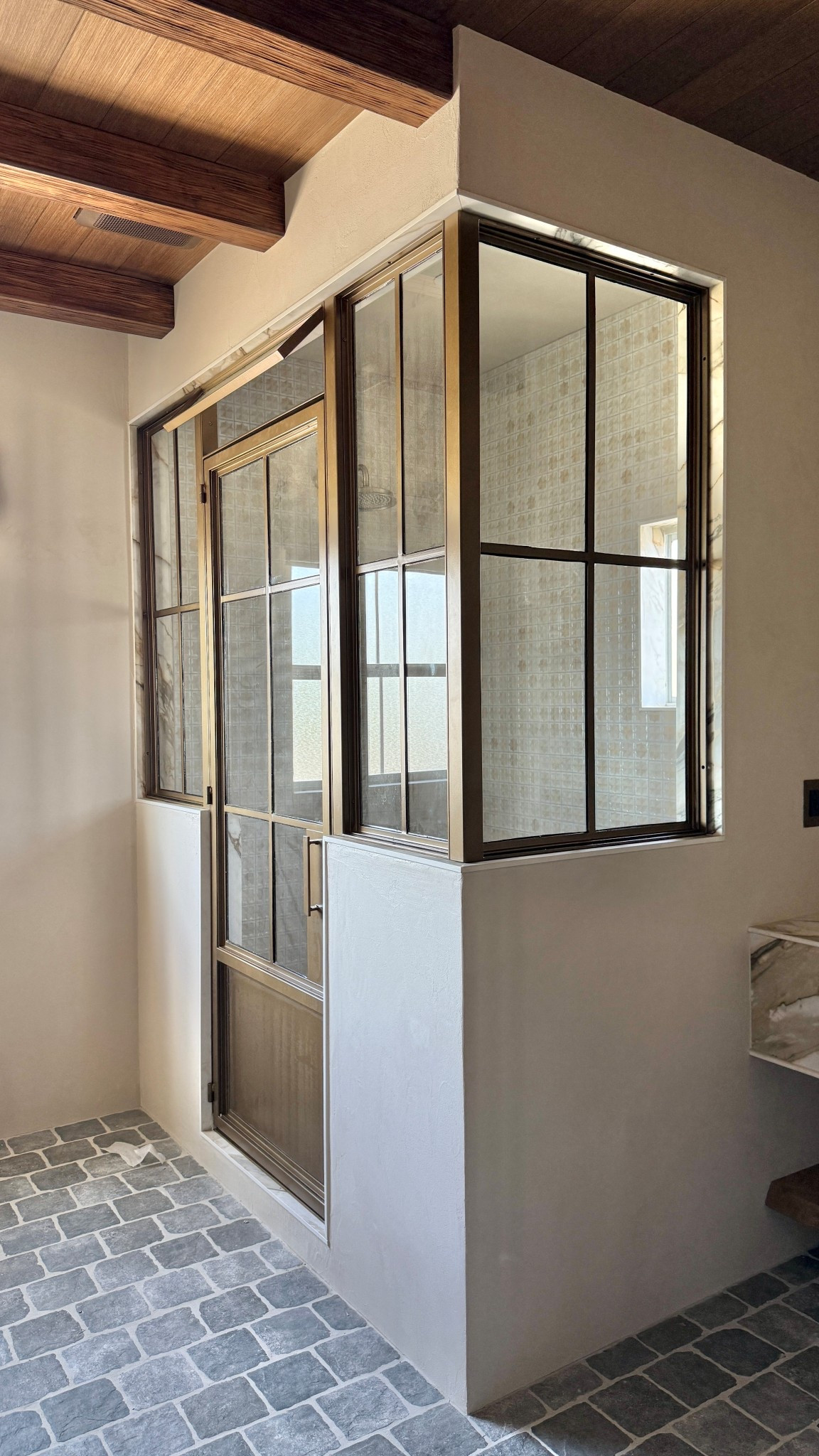 Primary bathroom progress 😍

#LTKHome