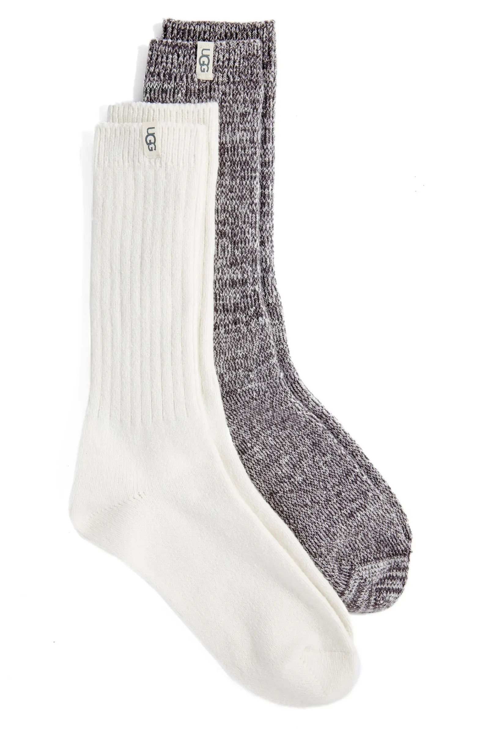 UGG® 2-Pack Slouchy Ribbed Crew Socks | Nordstrom | Nordstrom
