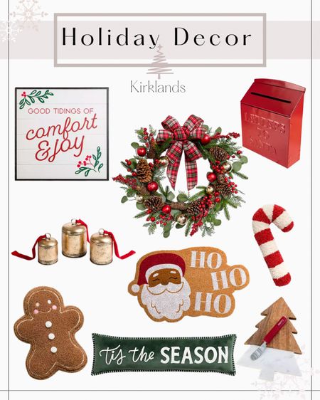 Here’s what I have my eye on from Kirklands for new holiday decor Finds! I am obsessed with the gingerbread man pillow, of course, and the ho ho ho Santa doormat, and I can’t resist this beautiful Christmas wreath and Christmas wall decor

#gingerbreadmanpillow #gingerbreaddecor #candycanepillow #letterstosanta #mailbox #christmas #christmasdecor #christmaswreath 

#LTKhome #LTKHoliday #LTKfindsunder50