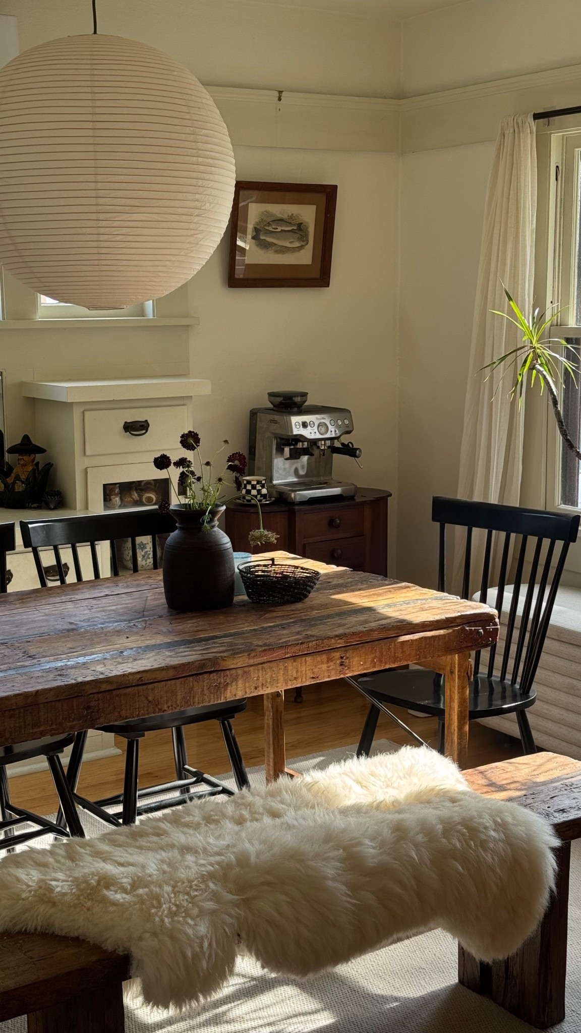 dining room home decor links!!

Table is vintage from @commangoods in San Diego — it’s called an Indian wedding table if you want something similar

Wool bench cover is from Ireland’s Aren Wool Market 