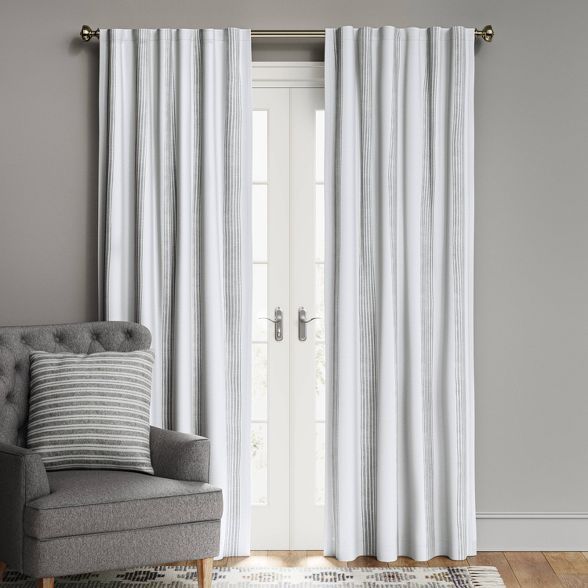 Block Striped Blackout Window Curtain Panel - Threshold™ | Target