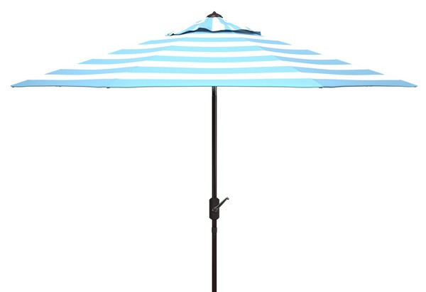 Iris Fashion Line 9Ft Umbrella in Blue and White | 1stopbedrooms