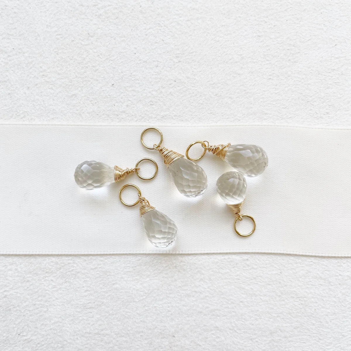 Crystal Quartz Drop Bijou Charm | Sarah Cornwell Jewelry