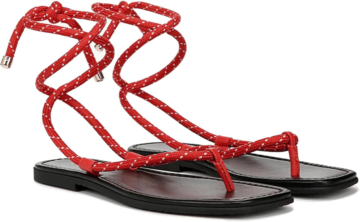 Rope Flat Sandals for Women Strappy Open Toe Thong Sandals Summer Slingback Slip On Slide Sandals... | Amazon (US)