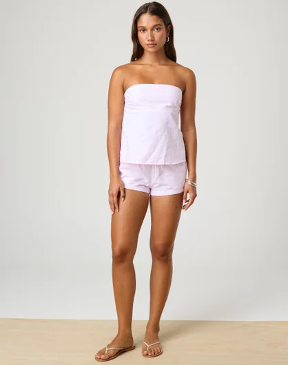 Cotton Stripe Mini Short | Glassons (Australia)