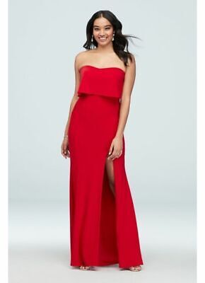 XSCAPE Women's Bright Red Off-The-Shoulder Long Dress Size 2 MSRP $269.00 | eBay AU