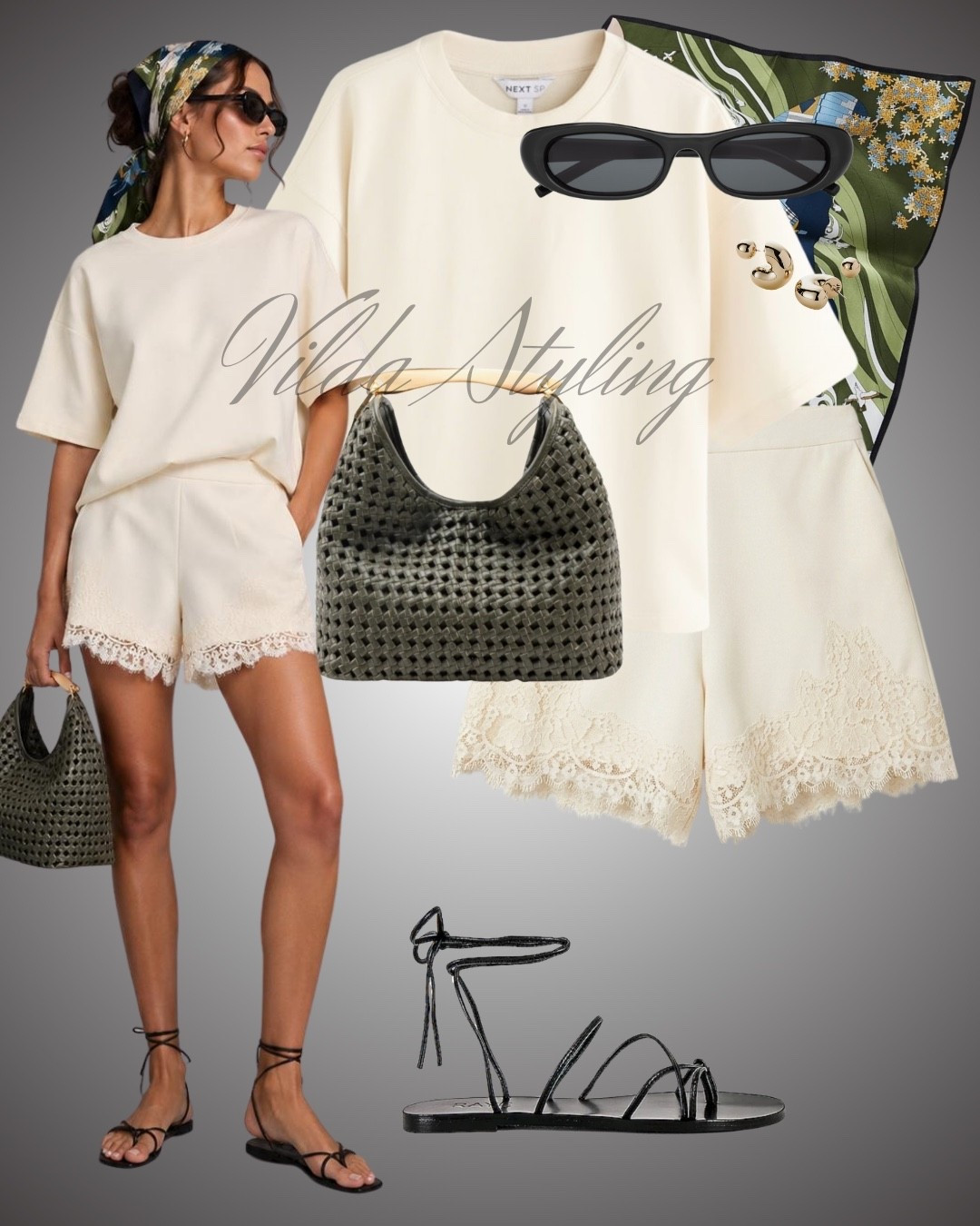 Effortless summer style 🤍
A relaxed T-shirt paired with lace trim shorts creates an easy, elevated look you’ll wear on repeat. Finished with a woven bag, strappy sandals, a printed scarf, and sleek sunglasses for the ultimate chic summer vibe. ✨

#LTK #LTKStyle #TShirtStyle #LaceTrimShorts #SummerOutfit #NeutralStyle #VacationStyle #ChicStyle #MinimalFashion #EverydayStyle #FashionInspo #OOTD

#LTKsummer #LTKstyletip #LTKeurope