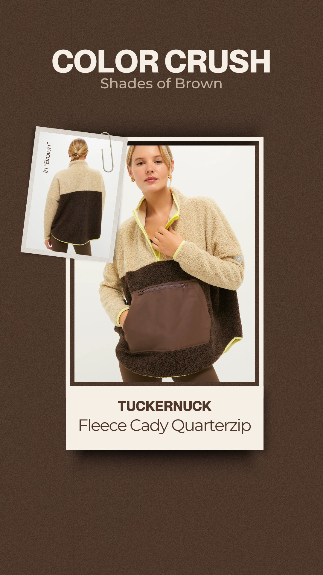 Color Crush: Brown @Tuckernuck Quarterzip  

 