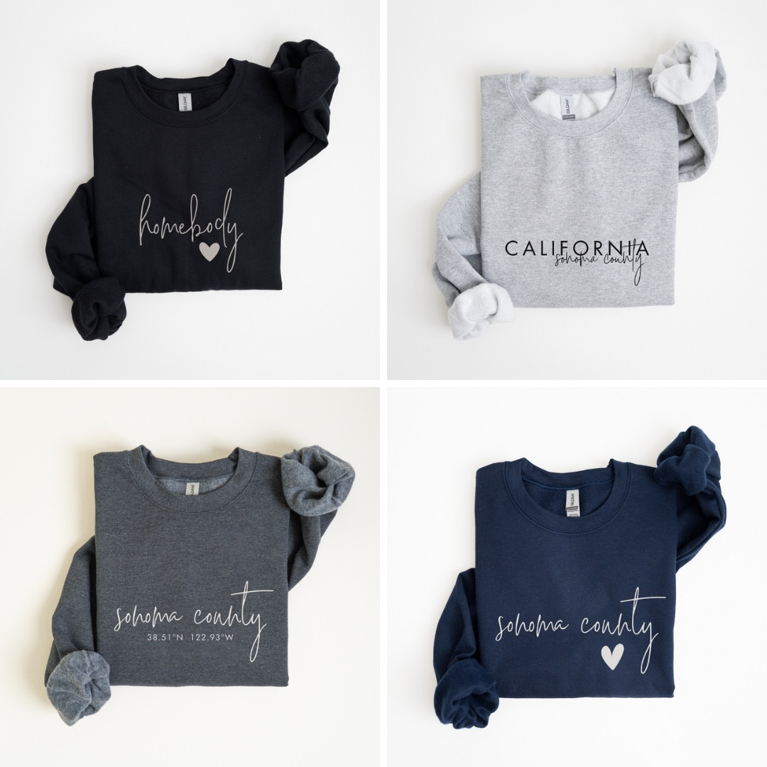 sonoma county california sweatshirt, travel souvenir, gifts for her, travel gifts, wine country style, sonoma gift, personalized gift, soft casual wear

#LTKGiftGuide #LTKFindsUnder50 #LTKHoliday