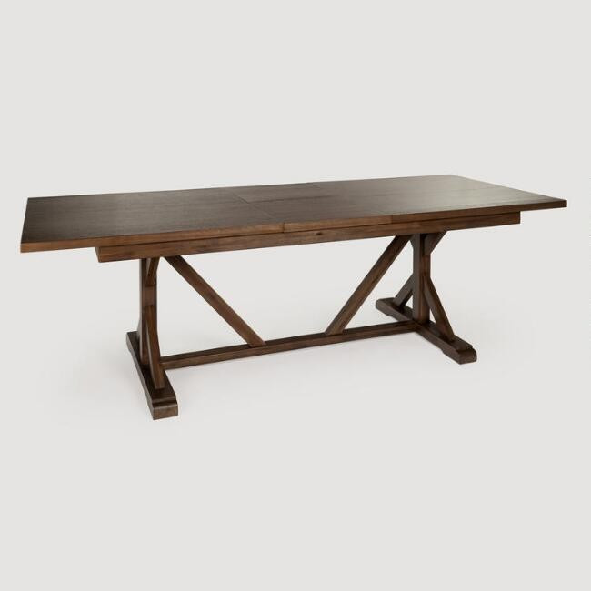 Burnt Alder Farmhouse Granger Extension Dining Table | World Market