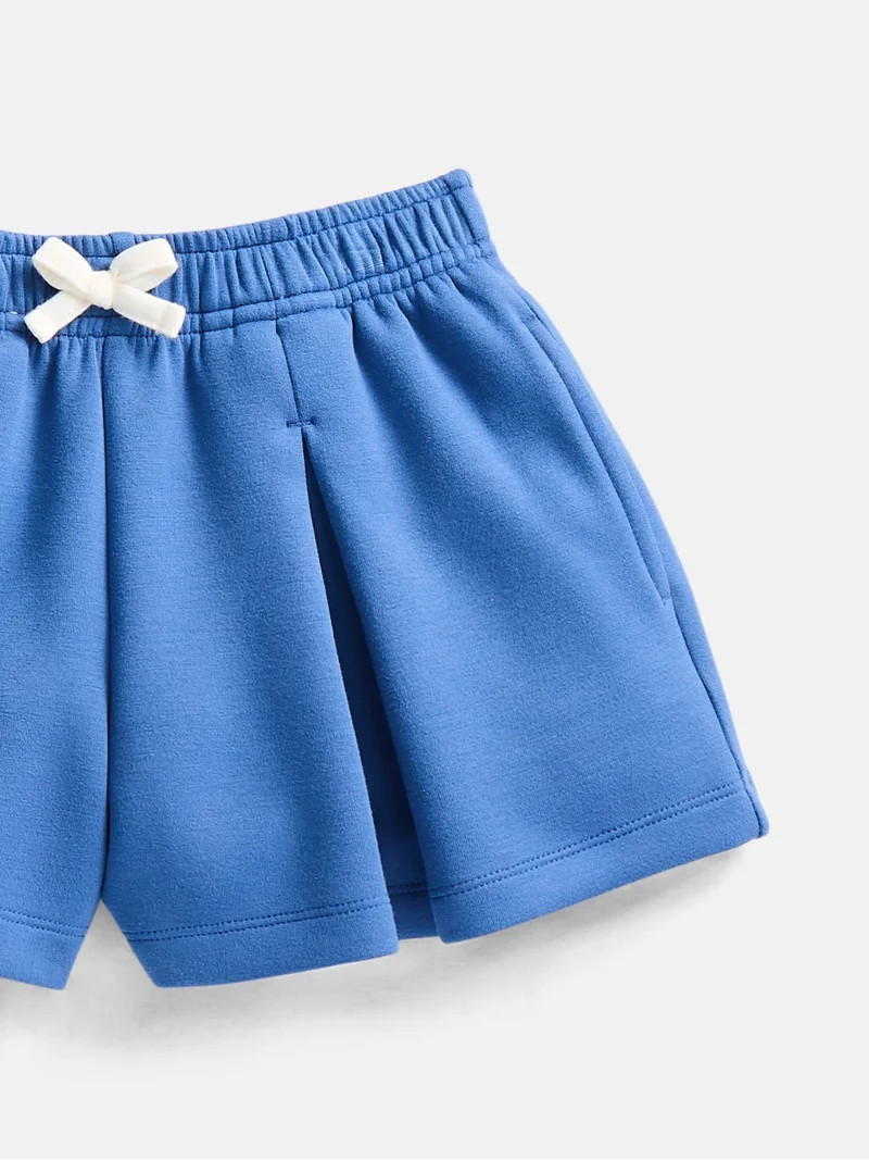 Wonder Nation Toddler Girls Athletic Pleated Shorts with Bow, Sizes 12M-5T | Walmart (US)